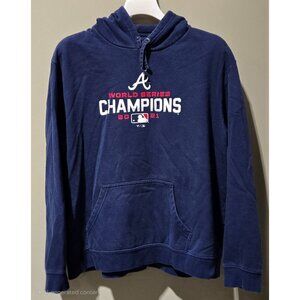 Atlanta Braves Men's 2021 World Series Champions Fleece Hoodie -- Size 2XL